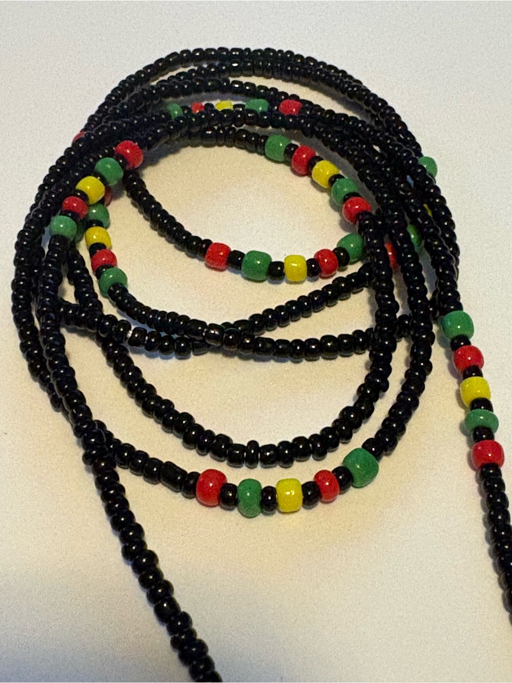 75: “Rasta Baby Rasta”📿💃🏽📿tie on Waistbead up to 50 in length Read for more info - Picture 3 of 6